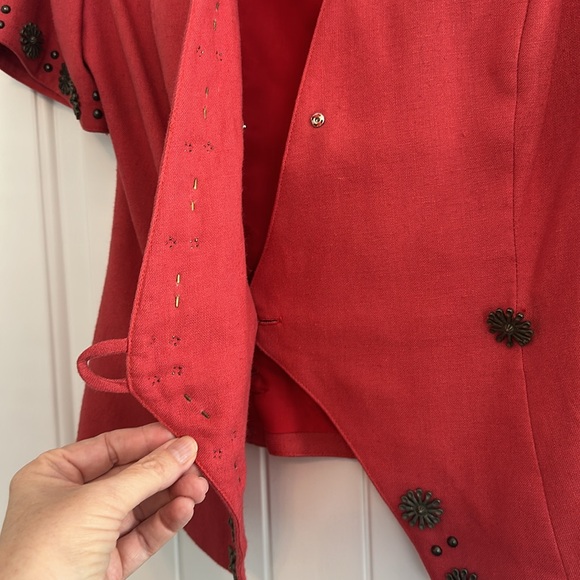 Ladies Double D (DD) Ranch Wear Coral Fitted Jacket and Maxi Broom Skirt - Sz M - Picture 6 of 14